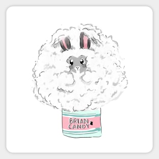 Brian the Cotton Candy Bunny Sticker